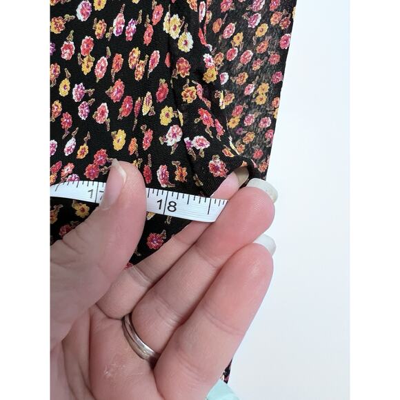 VTG Y2K Babydoll Dress Small 90s Grunge Romantic Sheer Bell Sleeve Renaissance - Picture 8 of 12